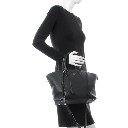 Louis Vuitton Veau Cachemire Soft Lockit MM Black 2 of 21