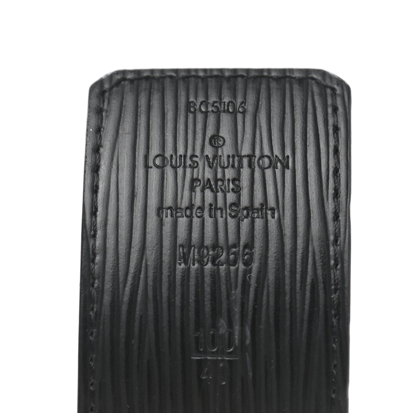 Monogram Epi LV Initiales Reversible Belt 100 40 Black