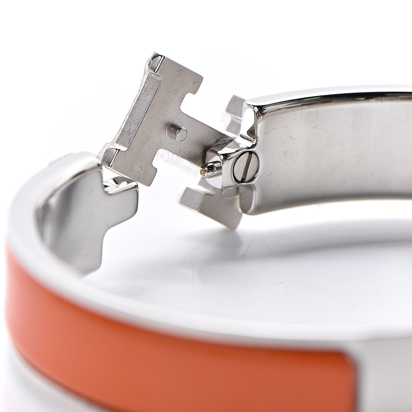 Enamel Narrow Clic Clac H Bracelet PM Orange