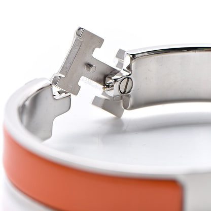 Hermes Enamel Narrow Clic Clac H Bracelet PM Orange 5 of 6