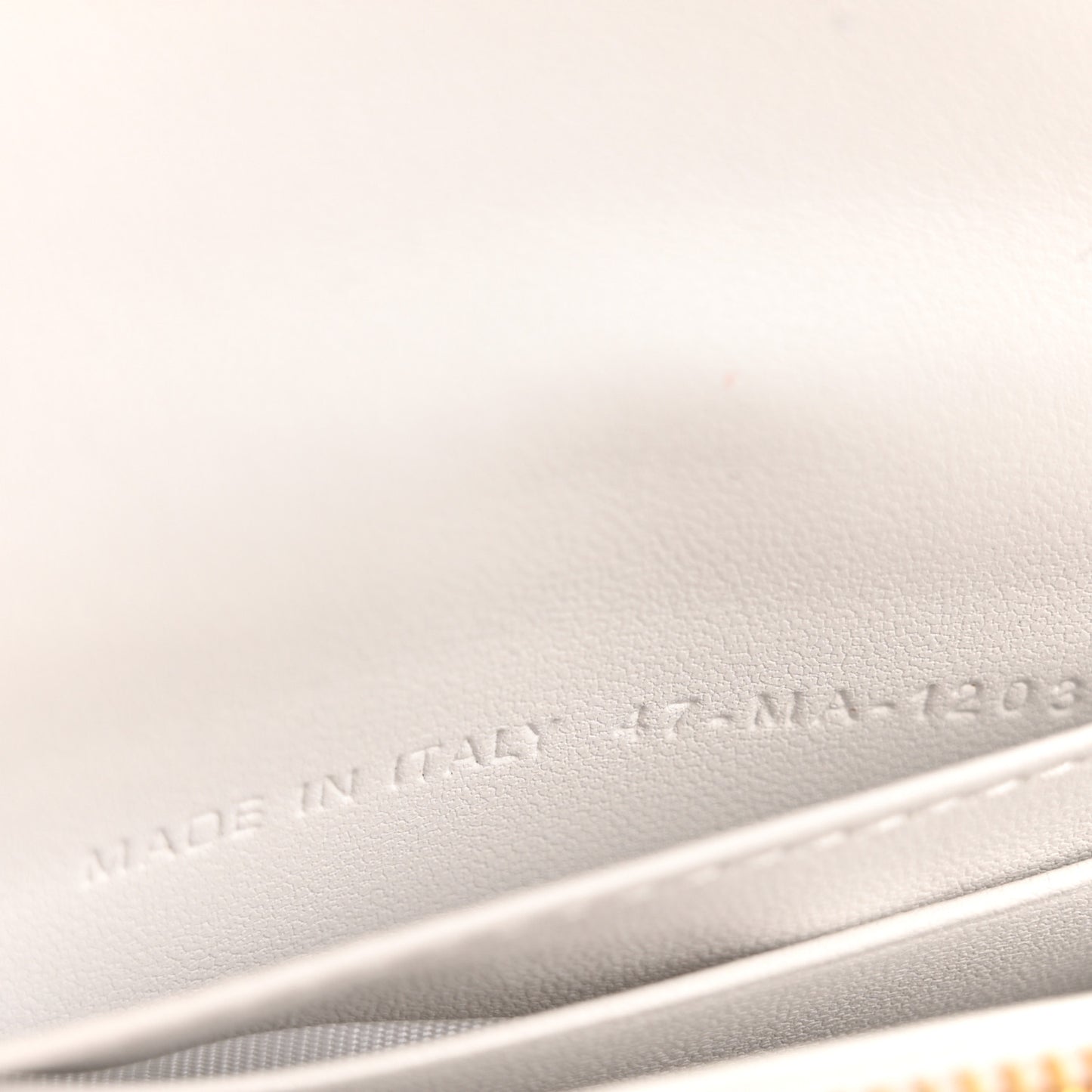 Calfskin Zodiac Print Caro Medium Wallet White Multicolor