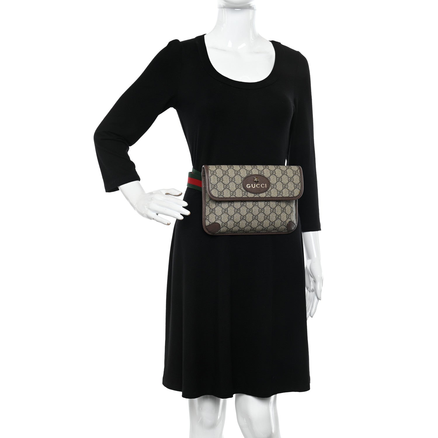 Gucci GG Supreme Monogram Neo Vintage Web Belt Bag Brown 2 of 10