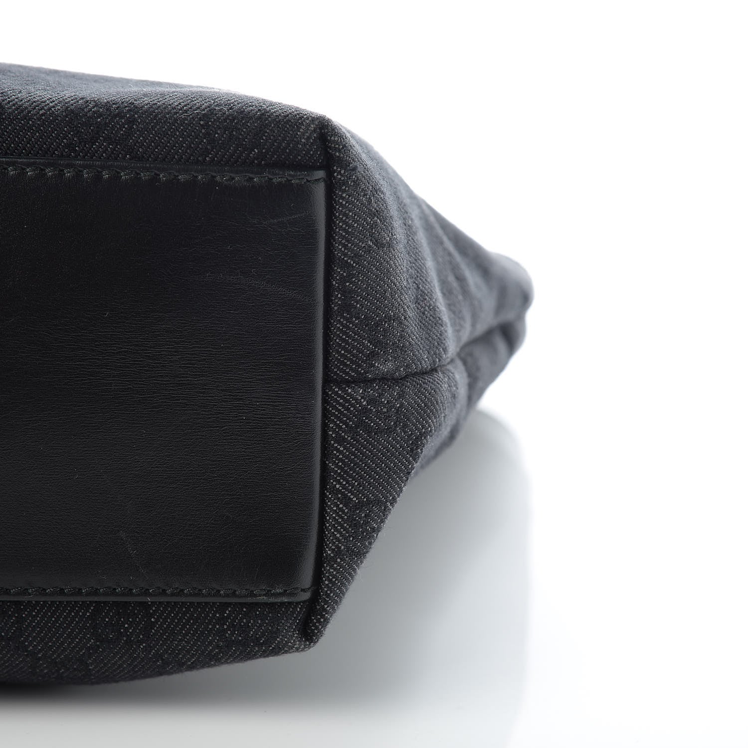 Gucci Denim Monogram Chain Bucket Tote Black 16 of 16