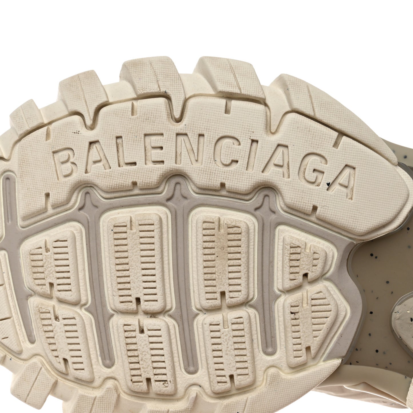 Rubber Mesh Fabric Bi-Color Recycled Sole Womens Track Sneakers 37 Beige