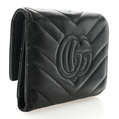 Gucci Calfskin Matelasse GG Marmont Wallet Black 3 of 6