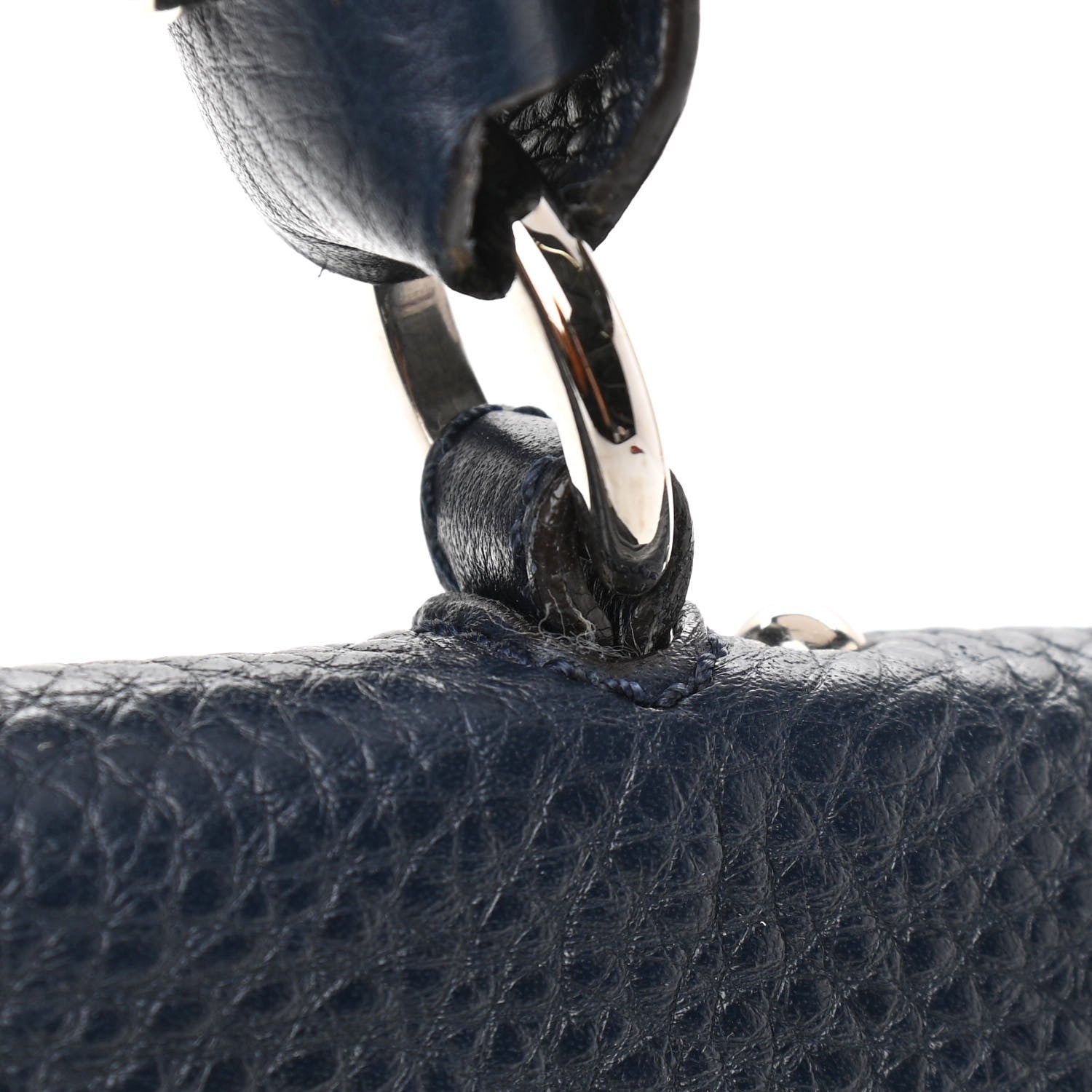 Salvatore Ferragamo Grained Calfskin Sofia Satchel Navy 13 of 15