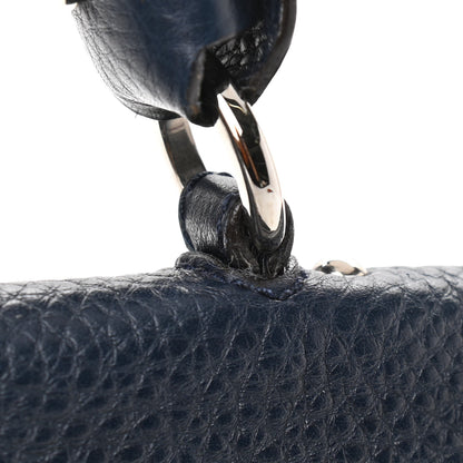 Salvatore Ferragamo Grained Calfskin Sofia Satchel Navy 13 of 15