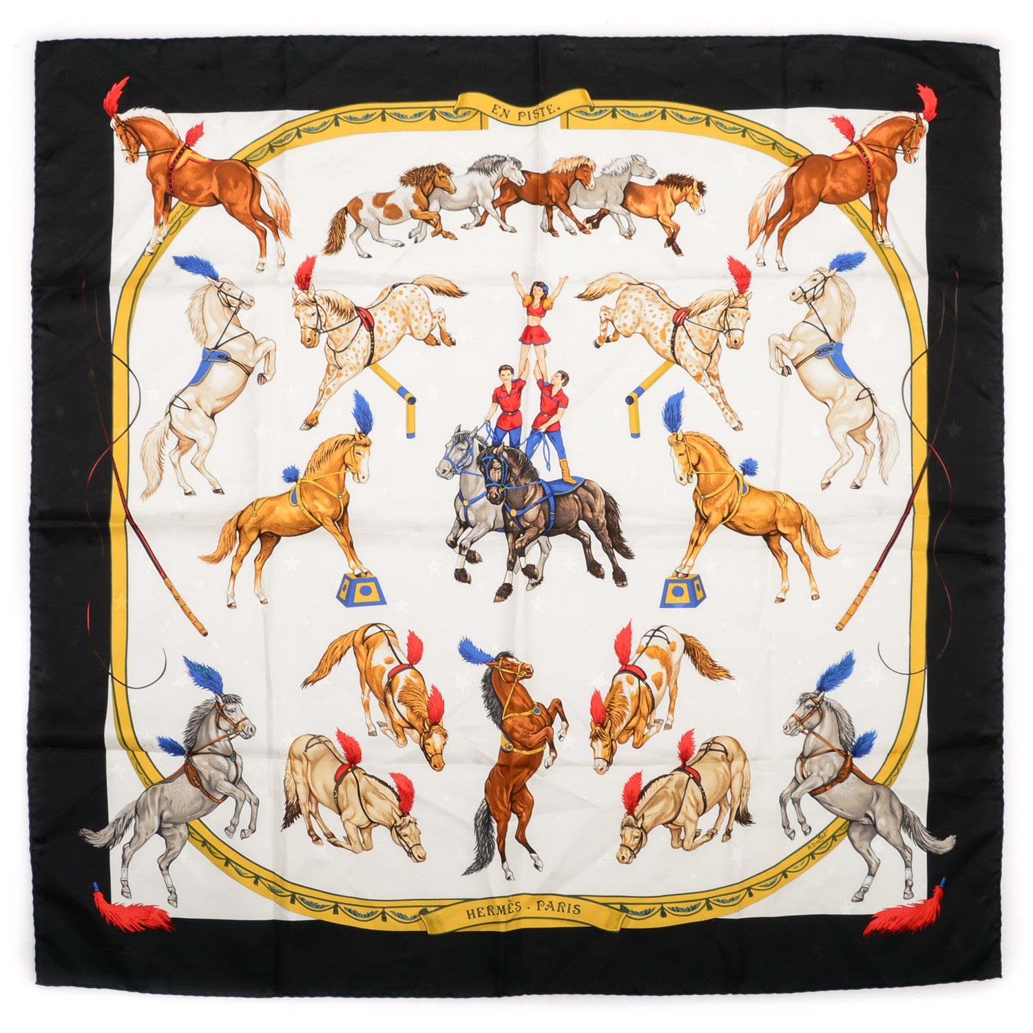 Hermes Jacquard Silk En Piste Scarf 90 2 of 5