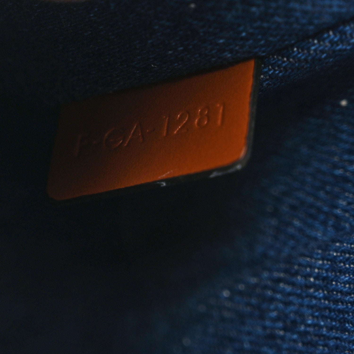 Celine Denim Ava Shoulder Bag Navy Tan 7 of 10