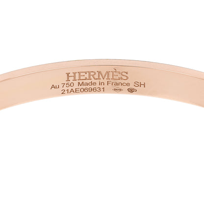 Hermes 18K Rose Gold Diamond PM Kelly Pave Bracelet SH 3 of 4