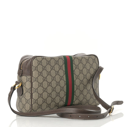 Gucci GG Supreme Monogram Web Small Ophidia Shoulder Bag Brown 2 of 21