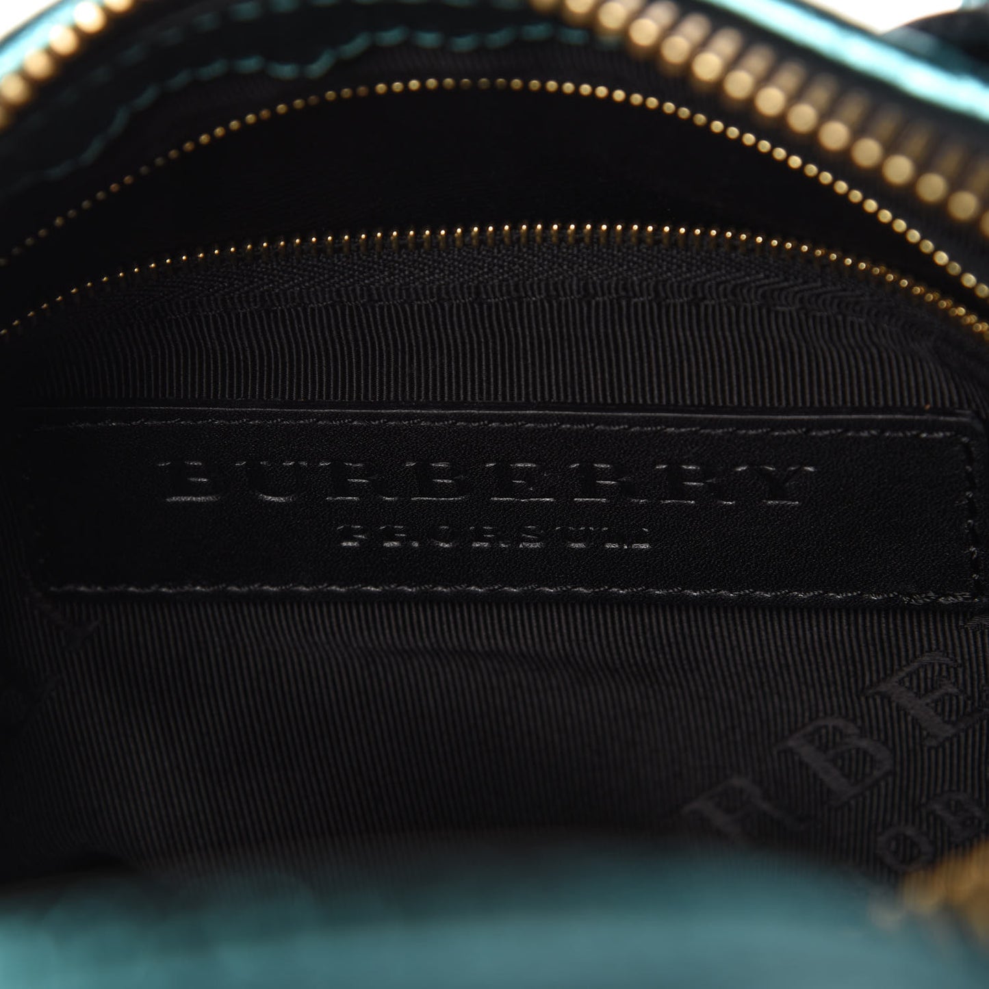 Metallic Calfskin Blaze Satchel Petrol Blue
