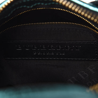 Burberry Metallic Calfskin Blaze Satchel Petrol Blue 8 of 12