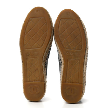Chanel Lambskin CC Espadrilles 37 Black 5 of 7