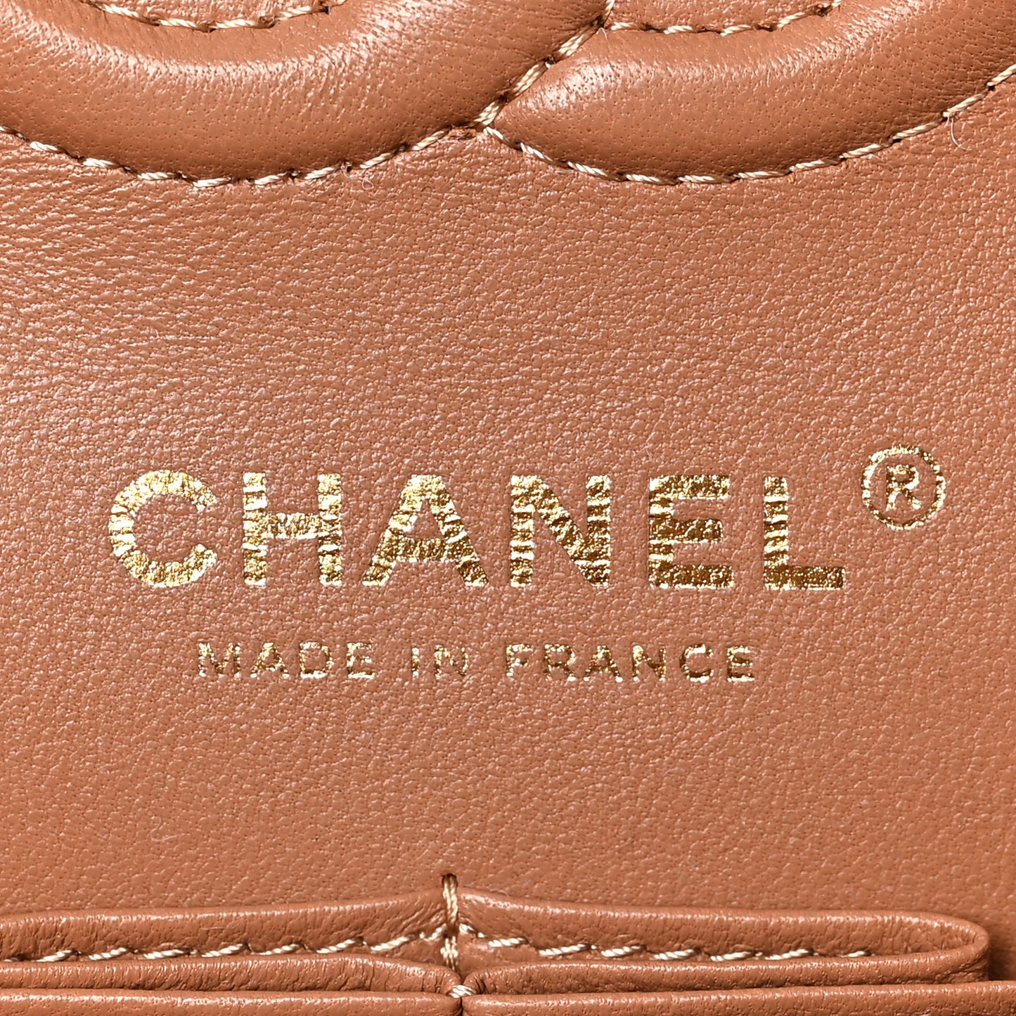 Lambskin Quilted Small Double Flap Brown