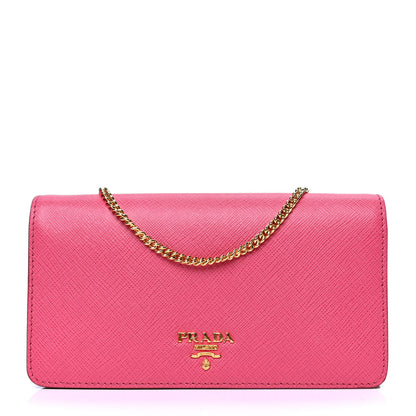 Prada Saffiano Metal Mini Crossbody Bag Peonia 1 of 4
