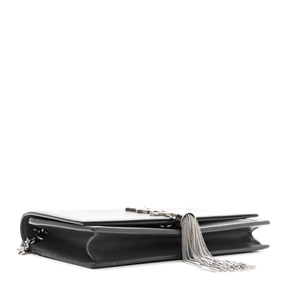 Saint Laurent Smooth Calfskin Classic Monogram Kate Tassel Chain Wallet Asphalt 4 of 9