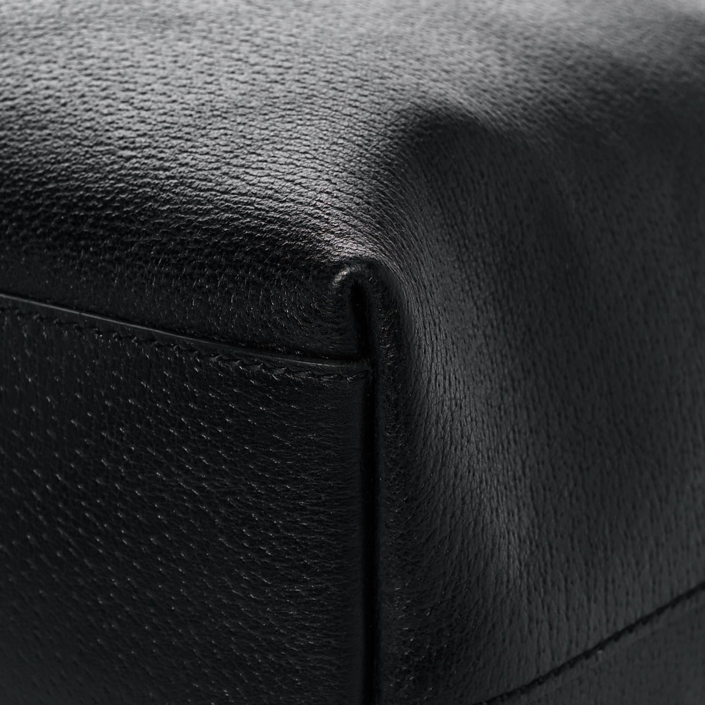 Textured Calfskin Web Medium Ophidia Shopping Tote Black