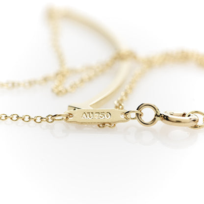 Tiffany 18K Yellow Gold Small T Smile Pendant Necklace 6 of 6