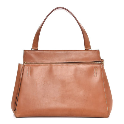 Celine Smooth Calfskin Large Edge Shoulder Bag Camel 1 of 22