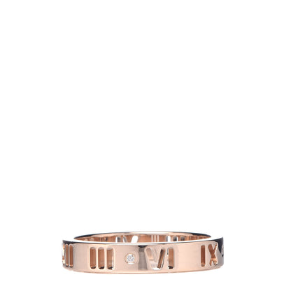Tiffany 18K Rose Gold Diamond Atlas Pierced Ring 50 5.25 1 of 5