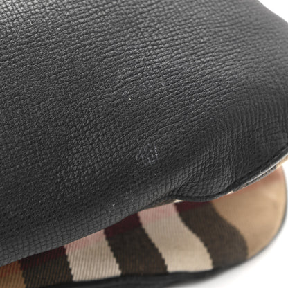 Burberry Derby Calfskin House Check Cornwall Hobo Black 12 of 14