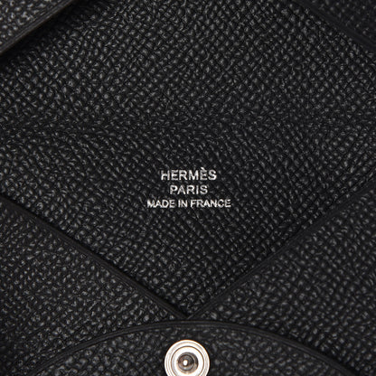 Hermes Epsom Calvi Card Case Black 7 of 8