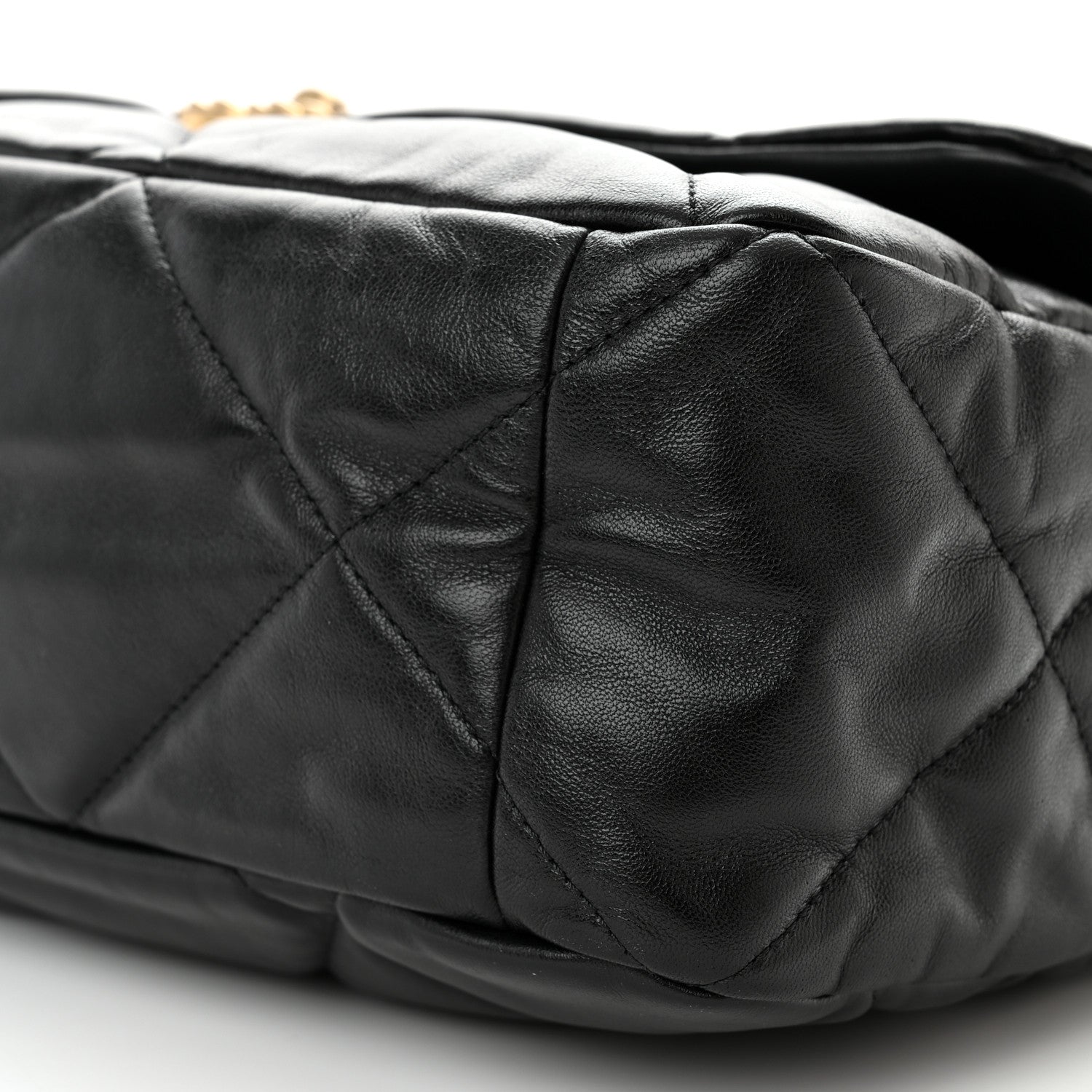 Chanel Lambskin Quilted Maxi Chanel 19 Flap Black 10 of 12