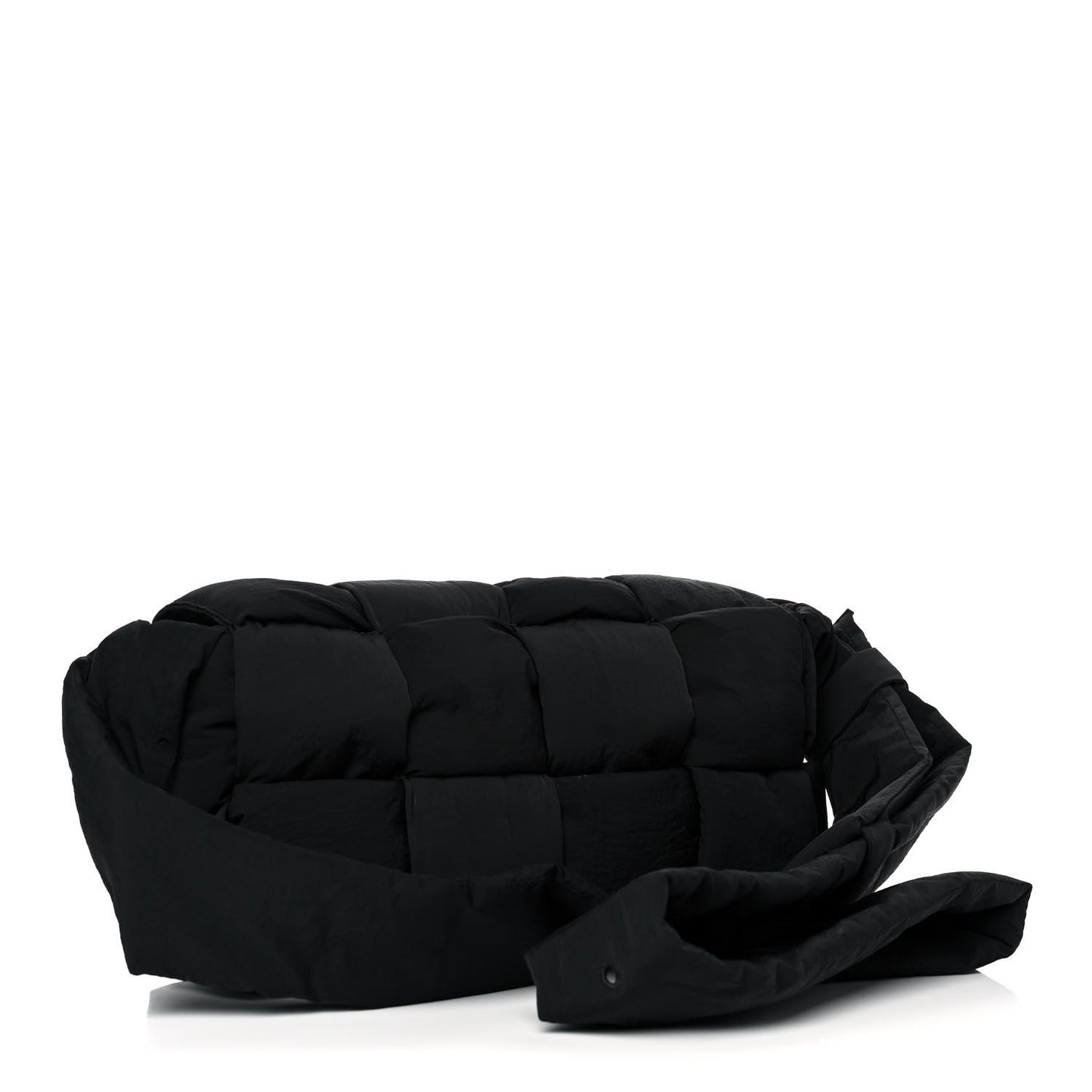 Nylon Intrecciato Padded Tech Cassette Bag Black