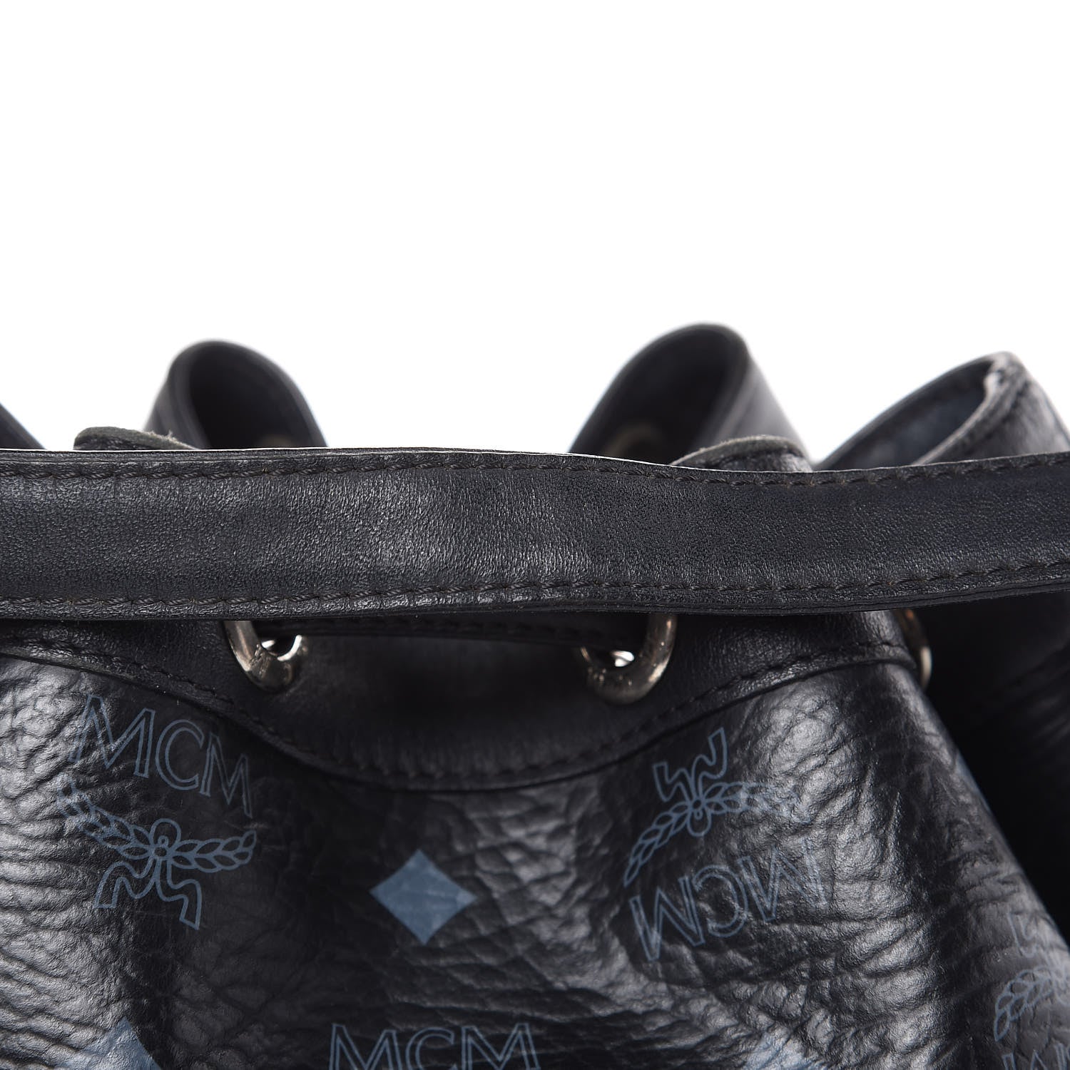 MCM Visetos Essential Drawstring Bucket Bag Black 11 of 12
