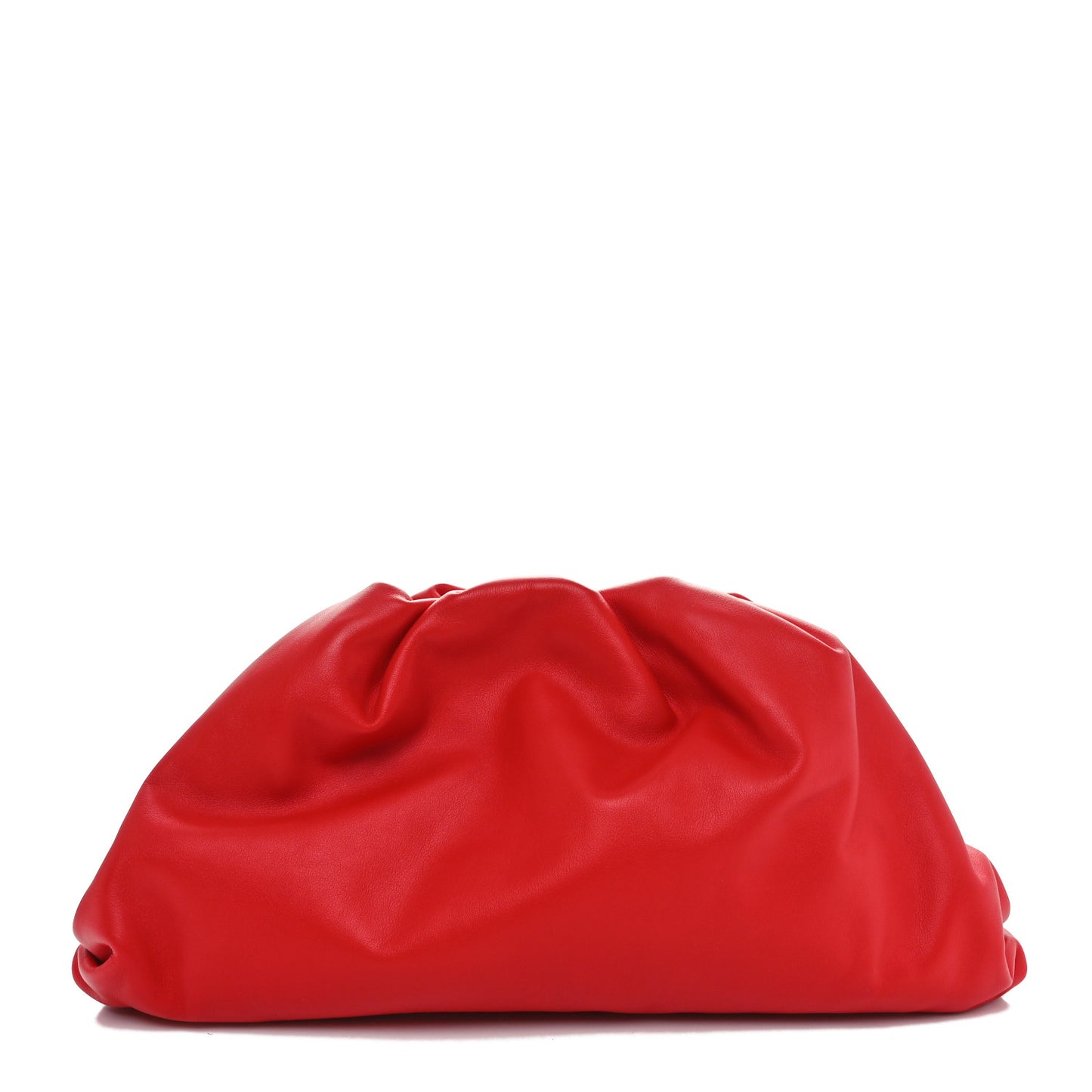 Smooth Butter Calf The Pouch Oversized Clutch Bright Red