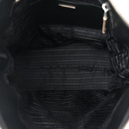 Prada Soft Calf Side Zip Hobo Black 5 of 10