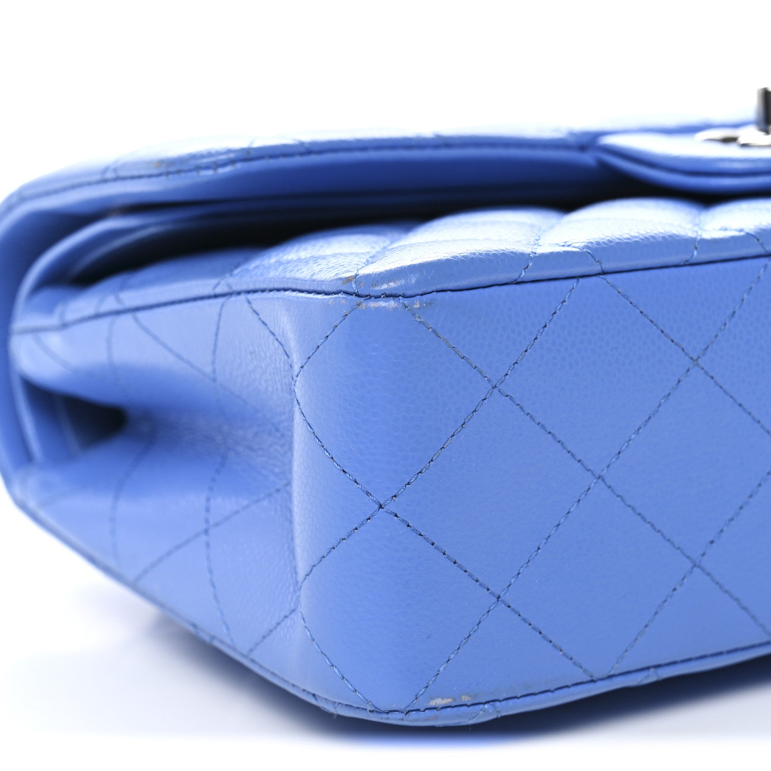 Chanel Caviar Quilted Small Double Flap Blue 8 of 11