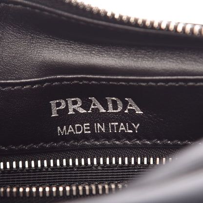 Prada City Calfskin Racing Logo Camera Bag Black Fuxia 6 of 8