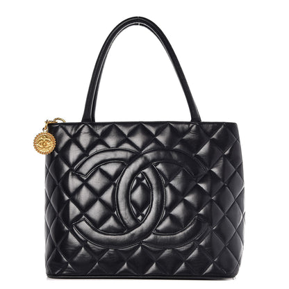 Chanel Lambskin Quilted Medallion Tote Black 1 of 14