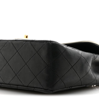 Chanel Lambskin Quilted Single Flap Black White 10 of 15