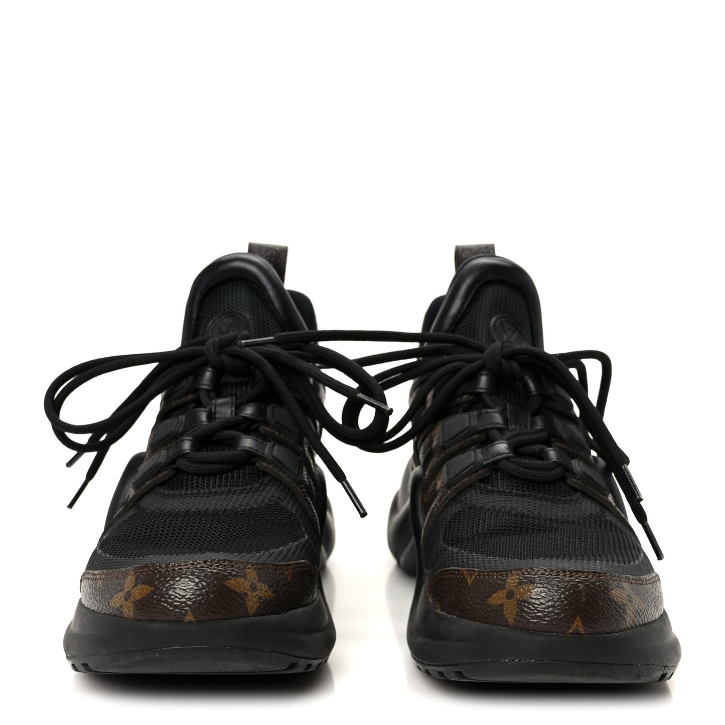 Calfskin Patent Monogram LV Archlight Sneakers 37 Black