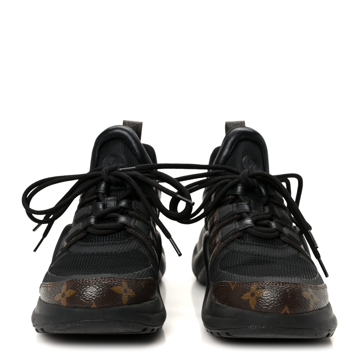 Louis Vuitton Calfskin Patent Monogram LV Archlight Sneakers 37 Black 3 of 9