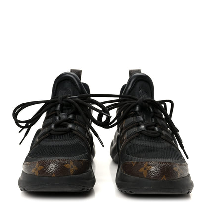 Louis Vuitton Calfskin Patent Monogram LV Archlight Sneakers 37 Black 3 of 9