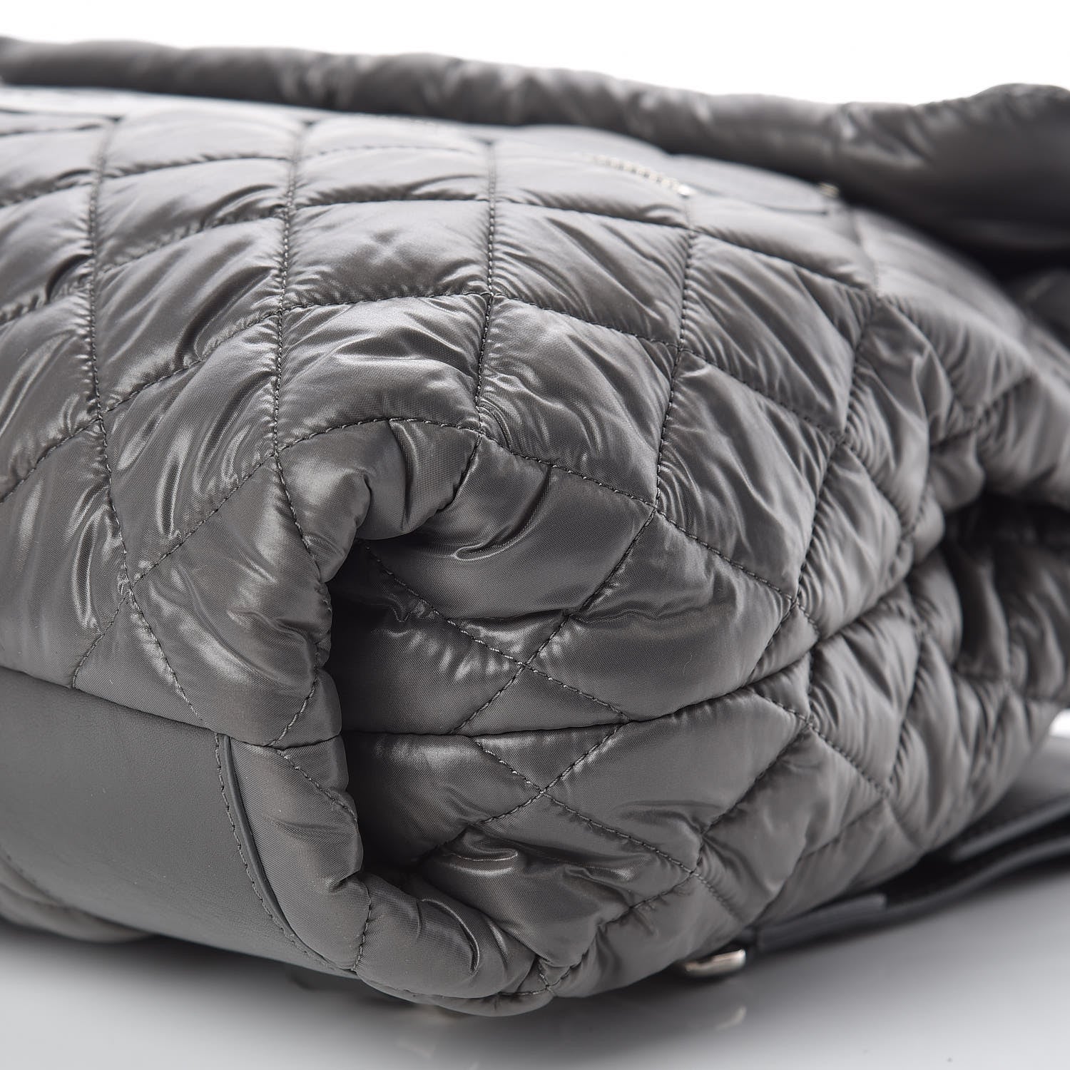 Chanel Nylon Quilted Coco Cocoon Backpack Gray 9 of 9