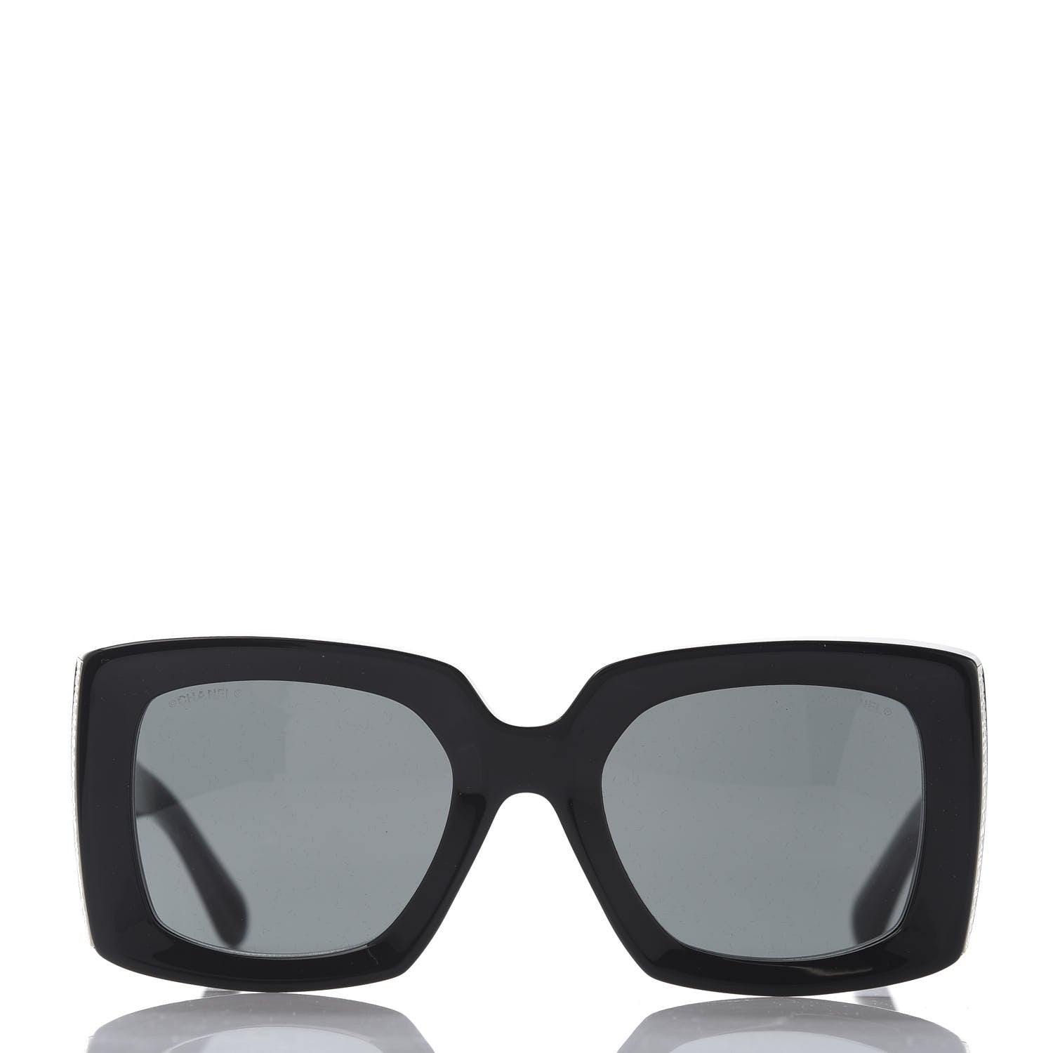 Chanel Acetate Rectangle Sunglasses 5435 Black 2 of 8