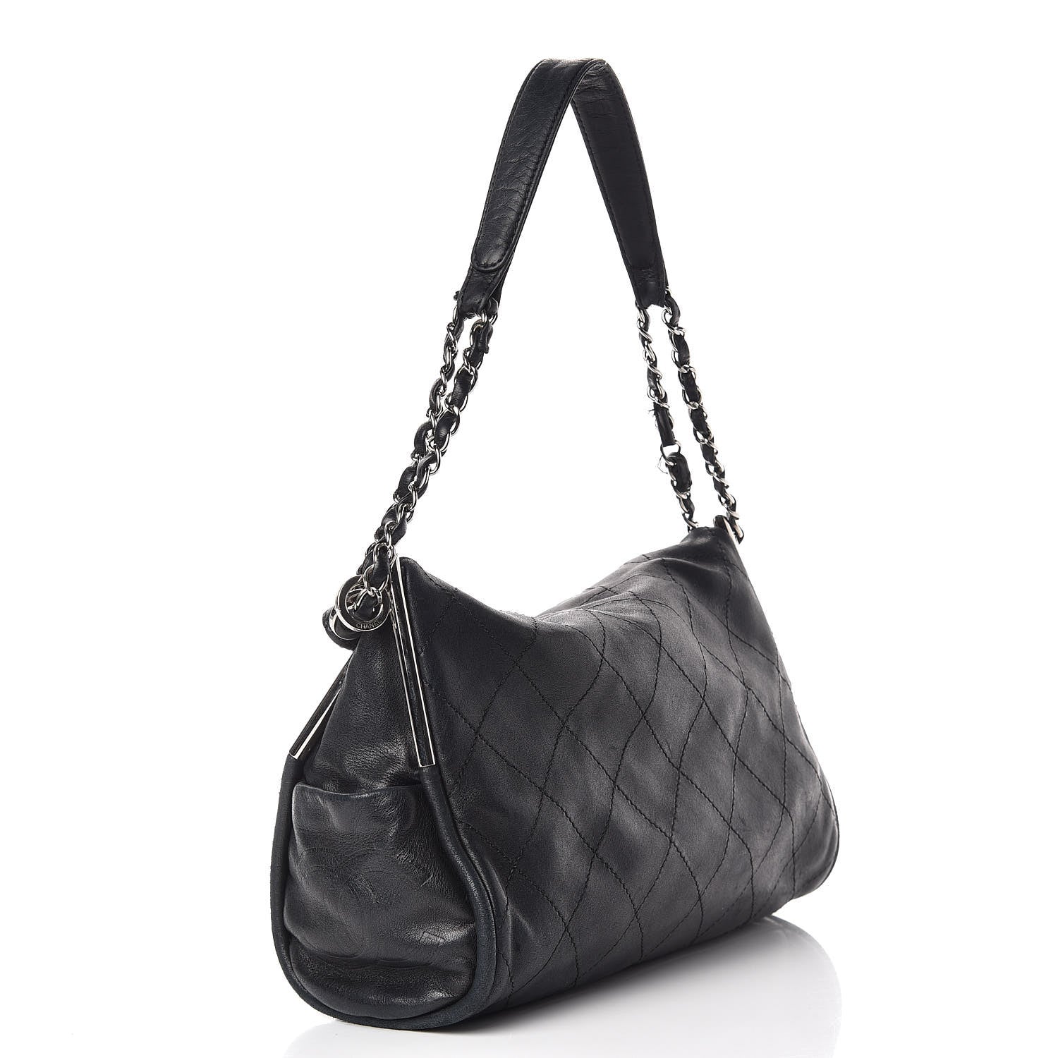 Chanel Lambskin Stitched Medium Ultimate Soft Tote Black 3 of 12