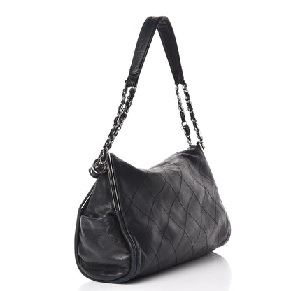 Chanel Lambskin Stitched Medium Ultimate Soft Tote Black 3 of 12