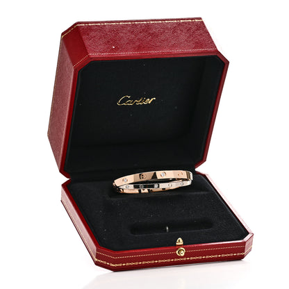 Cartier 18K Pink White Gold 12 Diamond Double LOVE Bracelet 16 8 of 8