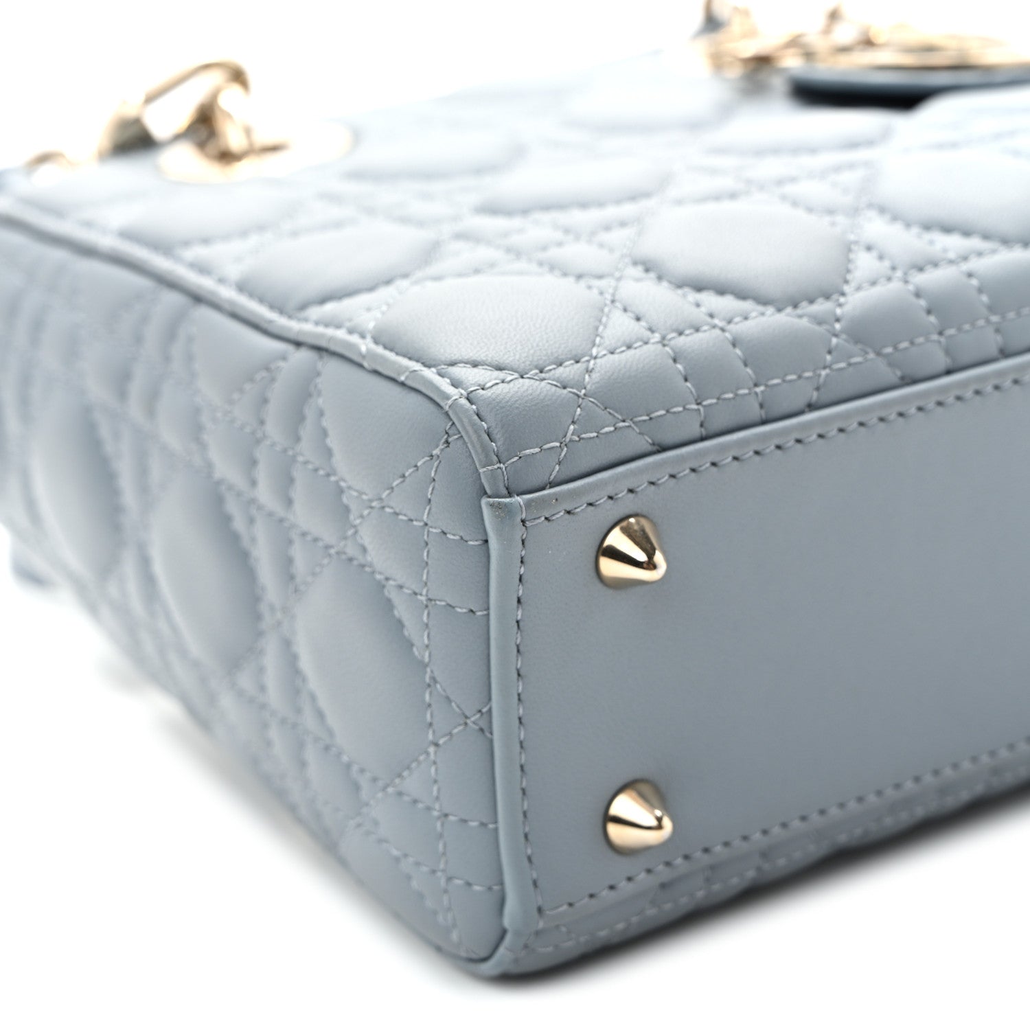 Christian Dior Lambskin Cannage Small My ABCDior Lady Dior Cloud Blue 9 of 10