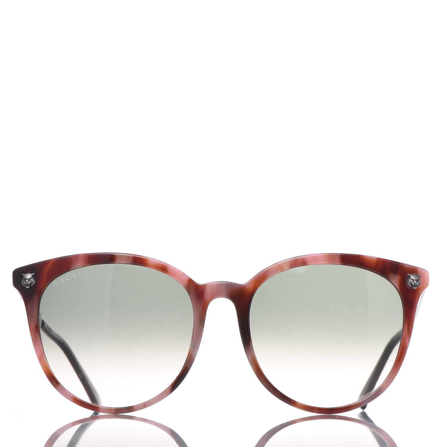 Gucci Metal Tiger GG0224SK Sunglasses Havana Pink Brown 3 of 7