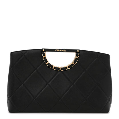 Chanel Caviar Quilted A Real Catch Clutch Black 1 of 11