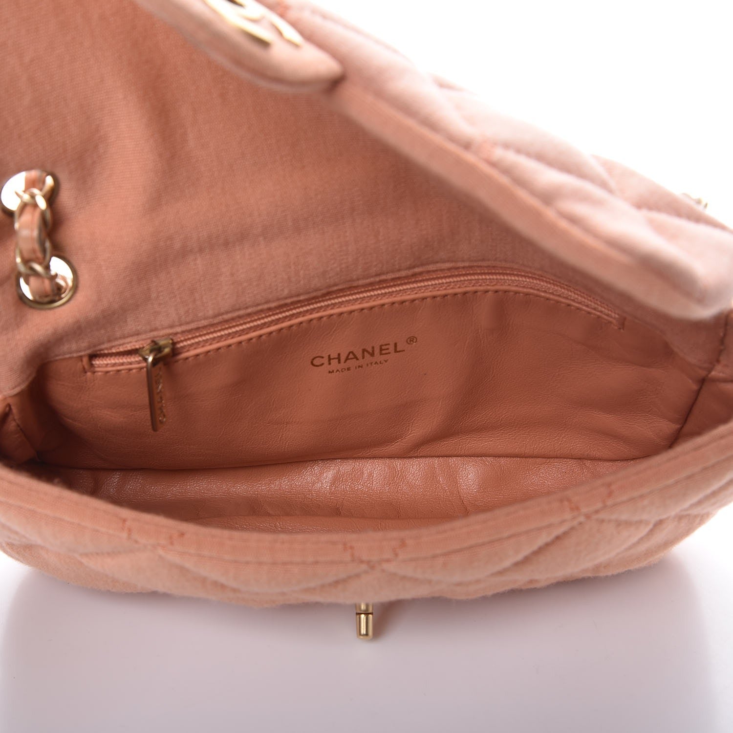 Chanel Jersey Quilted Small Flap Coral 6 of 14
