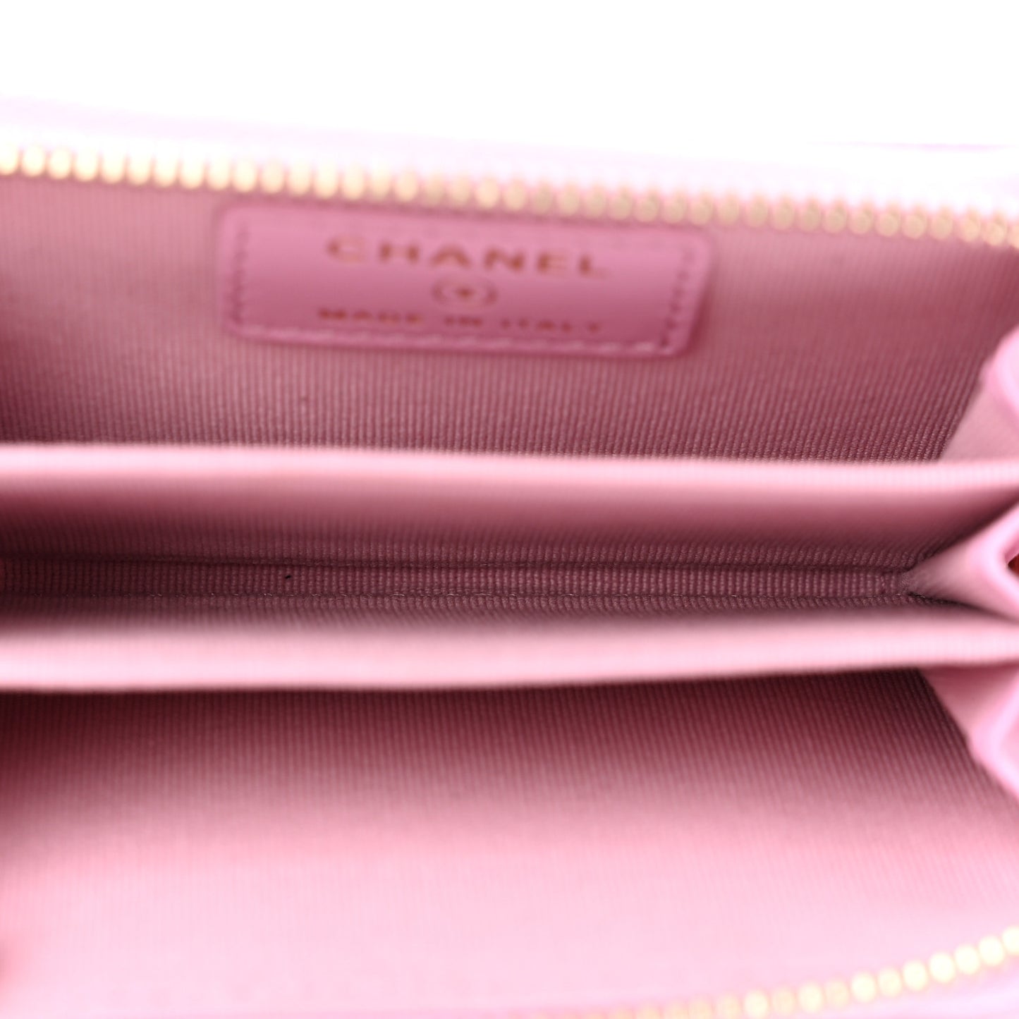 Caviar Quilted Zip Coin Purse Pink