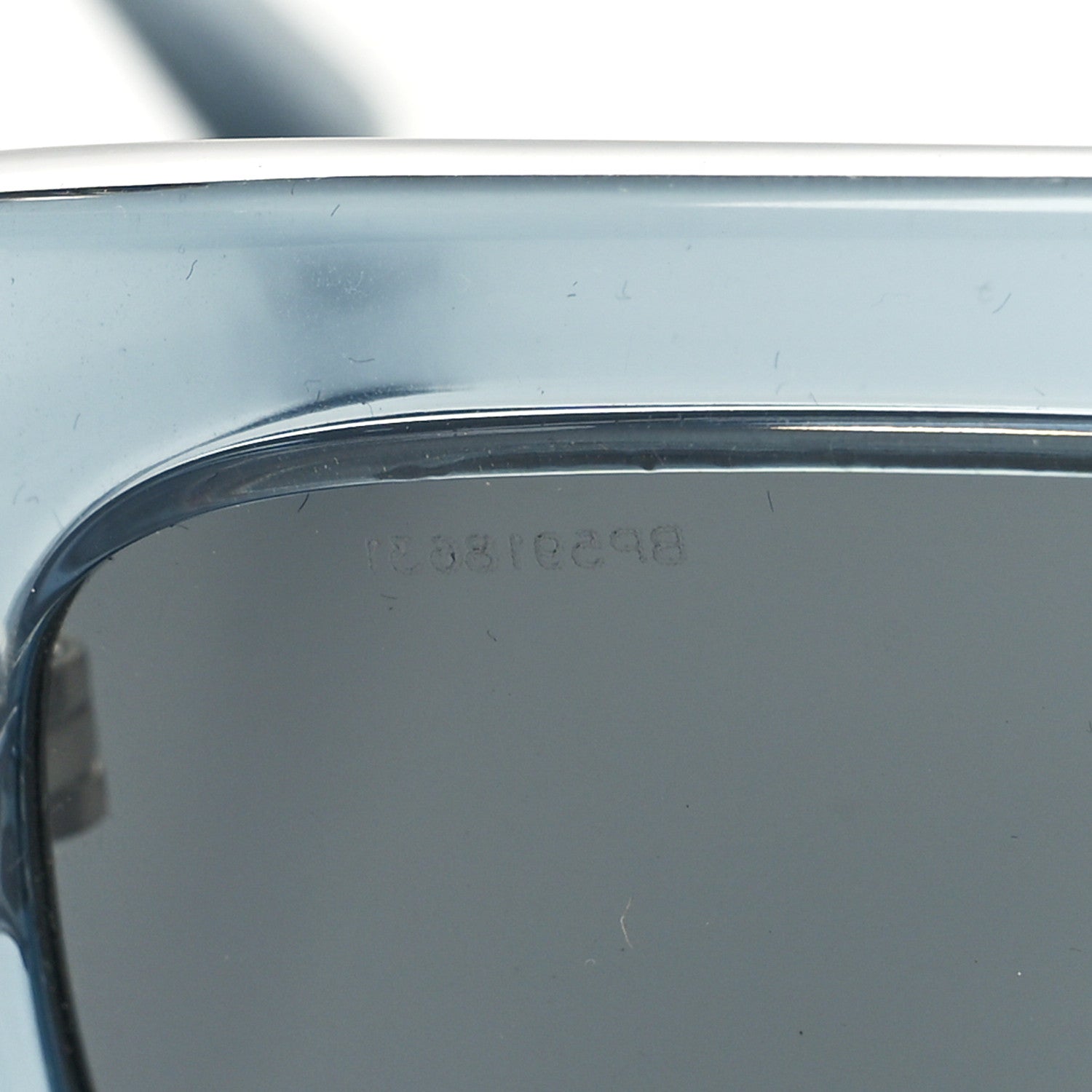Prada Acetate Square Sunglasses SPR 23M Transparent Blue 7 of 9